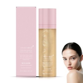 Sunglaze Sheer Setting Mist Sunscreen SPF 50, Infused with Shimmering Body Oil, Hydrating Mist Makeup-Friendly Glow Spray, Non-Greasy & Fast-Absorbing Gives Skin a Glowy Finish for Face & Body (1)