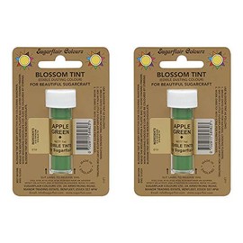 2 x Sugarflair Apple Green Edible Blossom Tint Food Colour Colouring Dust Powder