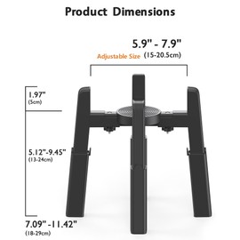 CZPET Dog Bowl Stand with Mat with Adjustable Height and Width, Raied Elevated Water & Food Feeder for Medium & Large Dogs, Stable and Anti-Slip