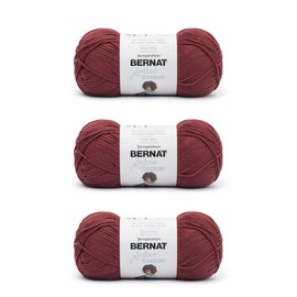 Bernat Softee Cotton Warm Red Yarn - 3 Pack of 120g/4.25oz - Nylon - 3 DK (Light) - 254 Yards - Knitting, Crocheting & Crafts