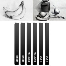 Artists Compressed Charcoal Sticks Square Black Coal Sticks Sketch Art Supplies for Drawing Sketching Shading Tool 6 PCS