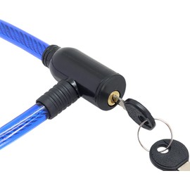 Pit Service BS-784-BL Bicycle Wire Lock, Blue, Total Length: Approx. 27.6 inches (700 mm) x Wire Diameter Approx. 0.5 inches (12 mm)