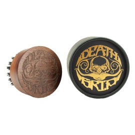 Beard Brush for Men - Premium Boar Bristle Small Round Mustache Comb Natural Wooden Handle & Travel Case | Ideal for Grooming, Styling, Detangling, Softening Facial Hair & Promoting Healthy Growth