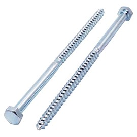 SKIR'CO (15 pcs) DIN 571 Zinc Plated Steel Hexagon Head Wood Screws M8 x 150 mm, Coach Screws, Hex Screw, Lag Bolts