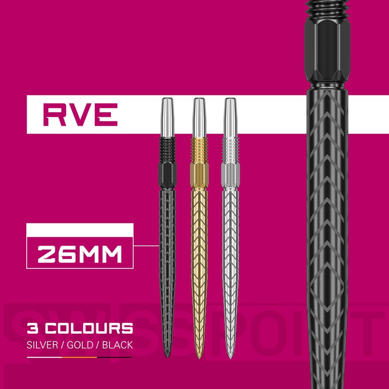 Target Darts Swiss Point Dart Tips, RVE (Pack of 3)