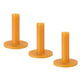 PATIKIL 2.8" Rubber Golf Tees Set of 3 Ball Holder for Outdoor and Indoor Hitting Mats, Yellow