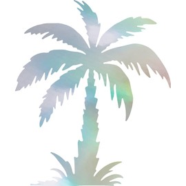 NBFU Palm Tree Tropical Aloha Summer 8 (Hologram) (Set Of 2) Premium Waterproof Vinyl Decal Stickers For Laptop Phone Accessory Helmet Car Window Bumper Mug Tuber Cup Door Wall Decoration