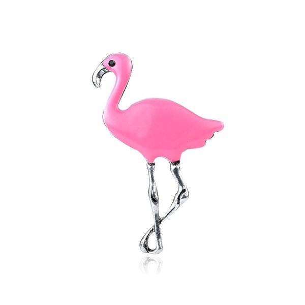 IMINI Flamingo Brooch for Women and Girls Pink Animal Enamel