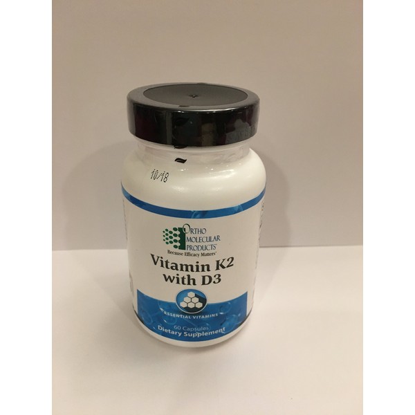 Ortho Molecular Products, Vitamin K2 with D3 60 caps