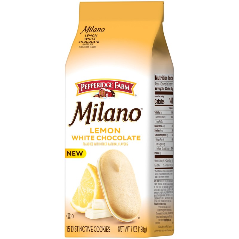 Pepperidge Farm Milano White Chocolate Lemon Cookies 7 Oz Delicious