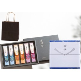 【Includes a carry bag】Incense Set with Sea, Moon Viewing, and Flower Scents, 6 sticks, with wrapping and condolence gift noshi included, for Obon, mourning, condolence gifts, gifts, presents, and