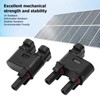 2PCS Solar PV Connector 2 to 1 Photovoltaic Crimp Connector