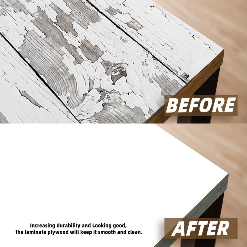 ZYJT White Wood Veneer, Luxury Design 24" x 48" Non