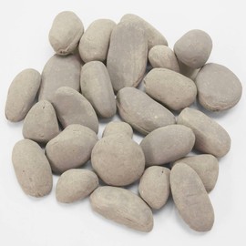 Bluegrass Living 24-Piece Mixed Grey Ceramic Fiber Rocks - High-Temperature Resistant Decorative Stones for Gas Fireplaces, Fire Pits, and Outdoor Fireplaces