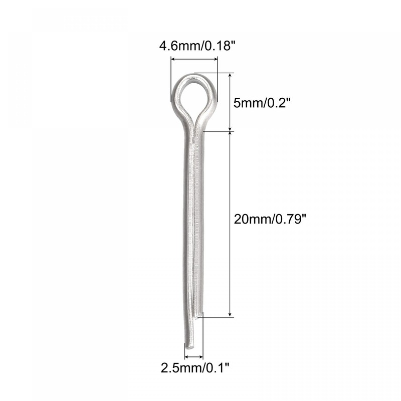 sourcing map 60 Pieces Split Split Cotter Pin Fixing Stainless