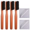 Lusofie Silver Polish Set 4pcs Horsehair Brush with 2pcs Silver