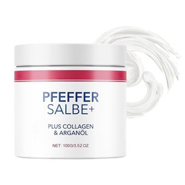 Pepper Ointment for Tanning, 100 g Pepper Ointment Rich with Plus Collagen & Argan Oil, Face Cream for Anti-Wrinkles, Anti-Ageing, Skin Firming, Rejuvenating