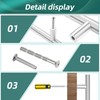 NISUOIEN 40 Pack Kitchen Cabinet Handles Drawer Pulls Brushed Nickel
