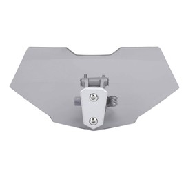 Motorcycle Windshield Windscreen, Universal Motorbike Wind Deflector, 8.58inx4.33in Clip On Windshield Extension Replacement (Smoky Gray)