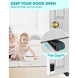 LINKWAY Door Wedge Rubber for Floor,Anti-Skid, Durable Door Stopper,Security Door Wedges for All Surfaces