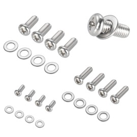 FandWay TV Mount Hardware Kit, VESA TV Mount Screws for TV and Monitor Mounts Bracket Fixing 24pcs M4 M6 M8 Stainless Steel Screws Washers
