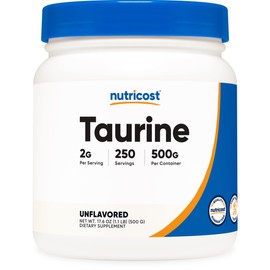 Nutricost Taurine Powder (500 Grams) - 250 Servings
