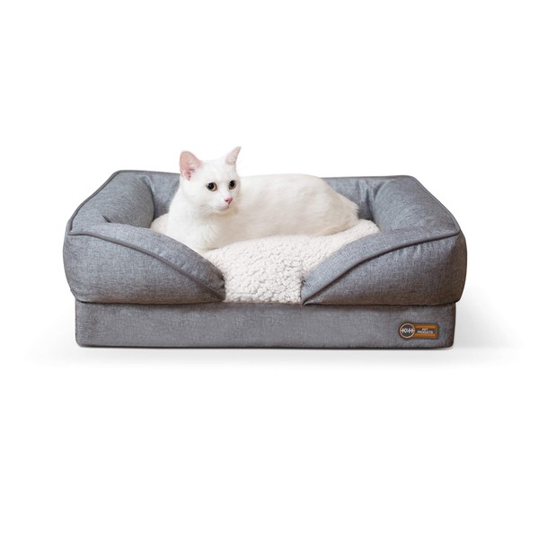 K&H Pet Products Pillow-Top Orthopedic Lounger Sofa Dog Bed Classy Gray Small 18 X 24 Inches
