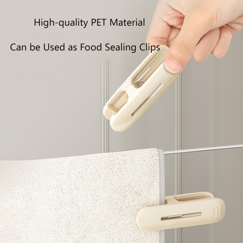 SODOI Plastic Clear Clips 20 Pack Plastic Spring Clips Multipurpose