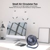 Small Air Circulator Fan 2 Adjustable Speed Blue Portable Rechargeable