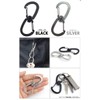 prendre PR-WDCARA-SV Carabiner Stainless Steel 360° Rotation Double Hook Portable
