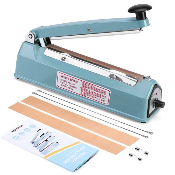METRONIC METRONIC Impulse Sealer 8 inch, Manual Heat Sealer Machine