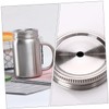 iplusmile 2pcs Stainless Steel Mason Jars Straw Overnight Oats Containers