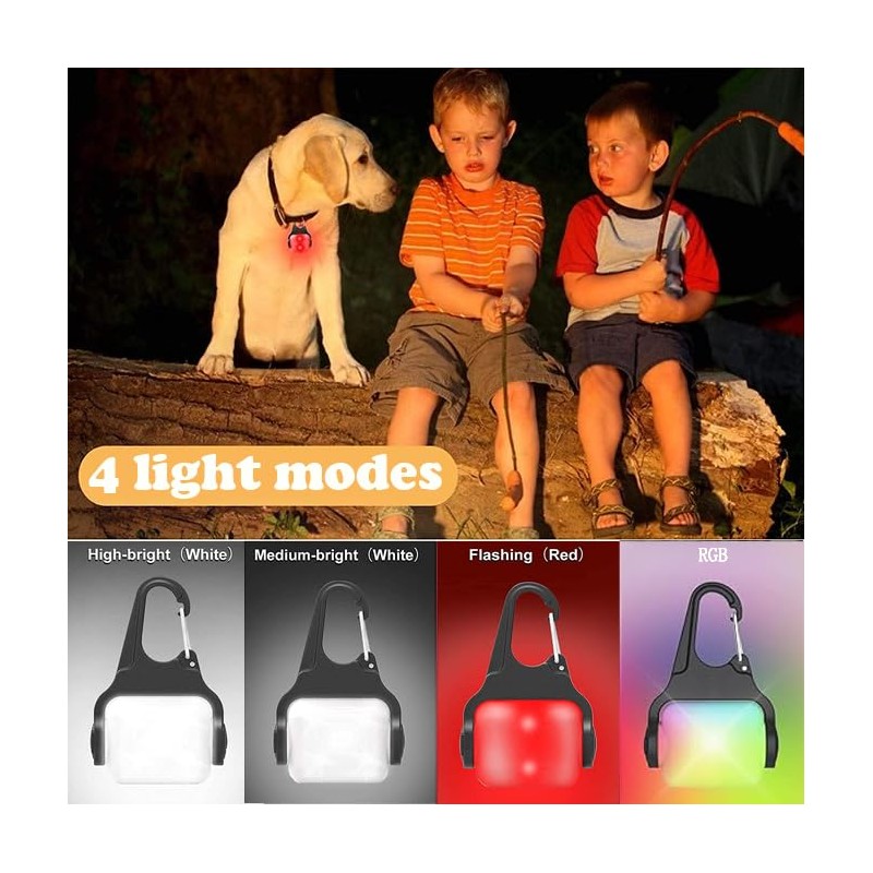 Dog Lights for Night Walking, Clip on Dog Collar Light