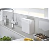 Yamazaki 4268 Magnetic & Sink Door Trash Can, White, Approx.