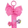 Wrapables Hair Clip and Hair Bow Holder, Hot Pink Polka