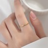 Gold Rings for Women Adjustable Sterling Gold Plated Bands with