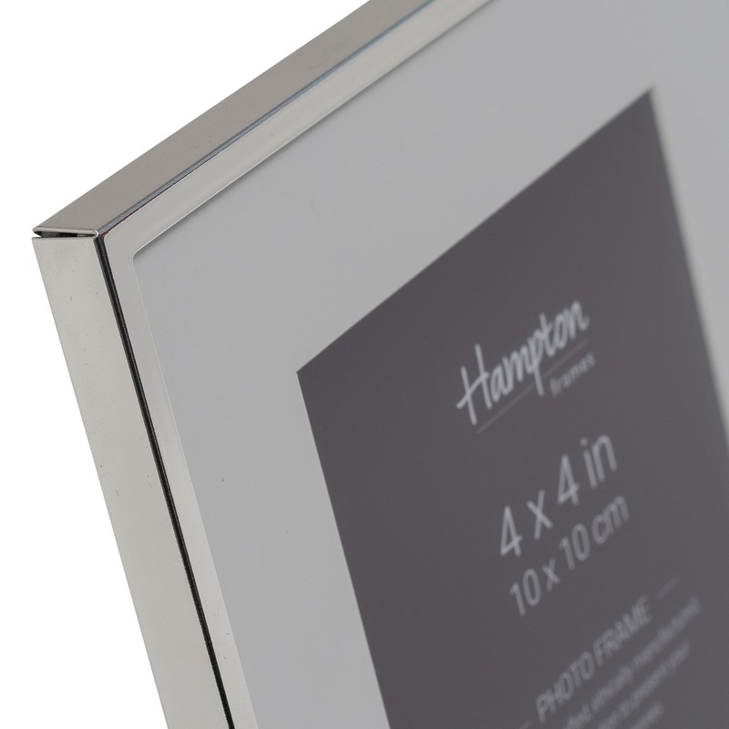 Hampton Frames MAYFAIR 4x4 (10x10cm) Silver Square Photo Picture Frame