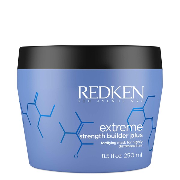 REDKEN Extreme Strength Builder Plus Mask, Fortifying Treatment with Ceramides, Hair Mask for Damaged Hair, Anti-Breakage Hair Treatment, Hair Care for All Hair Types