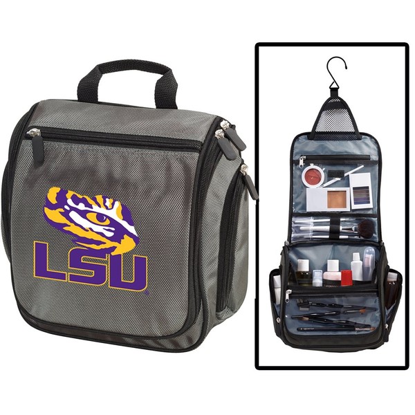 LSU Tigers Toiletry Bags or Mens Shaving Kits HANGABLE Travel Bag