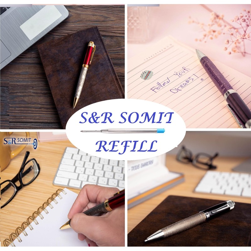 S&R Somit Ballpoint Pen Refill Medium Tip (Black)