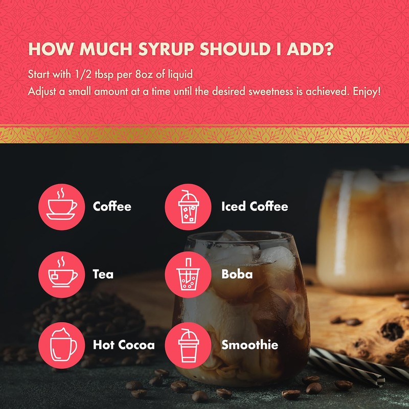 ChocZero Flavoring Syrup, Strawberry Flavor, Sugar Free Syrup for Drinks,
