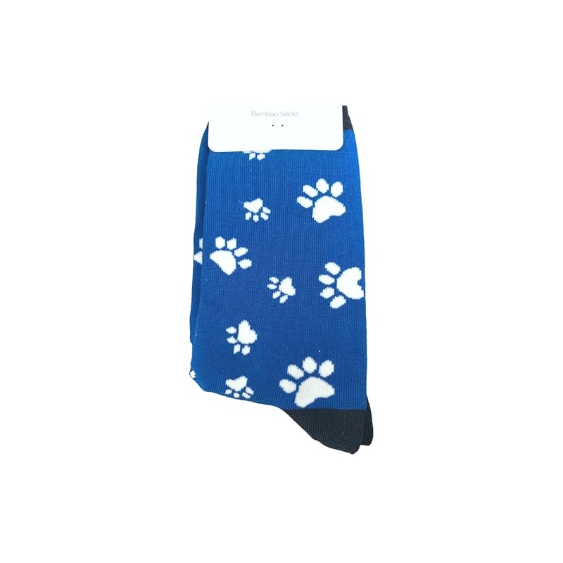 Purple Possum® Mens Socks Dogs Paw Prints Novelty Fun Cats