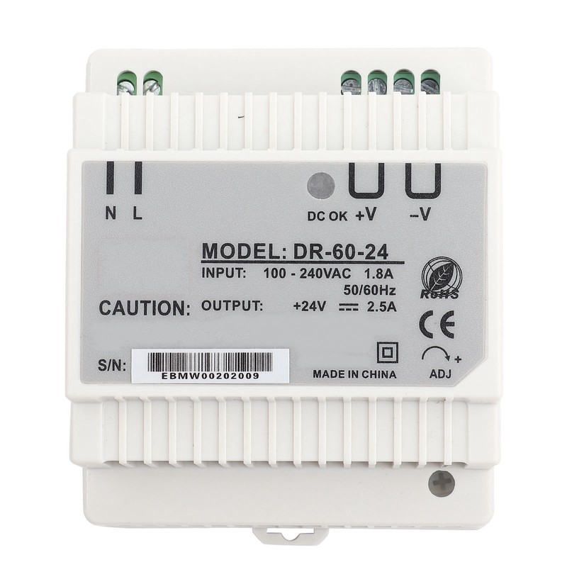 DR‑60‑24 60W Single Output 24V Din Rail Power Supply AC/DC