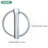 M METERXITY 6-Pack 25/64" Linch Pin with Ring, 1-31/32" Carbon