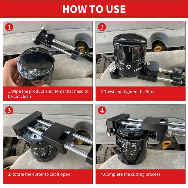 Aluminum Oil Filter Cutter, Universal Oil Filter Cutting Tool for