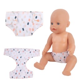 3 Pcs Baby Doll Diapers Doll Underwear for 14-18 Inch Baby Dolls, Colorful Cartoon Pattern Design Doll Accessories，Suitable for Baby Girls Dolls