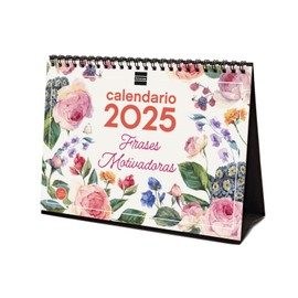 Finocam - Calendar Desktop Images to Write 2025 Month View January 2025 - December 2025 (12 months) Motivational phrases Spanish