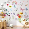 Wall Art Decals, 6Pcs Flower Wall Stickers, 30x20cm Garden Flower