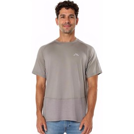 LEADHALO 100% Merino Wool Gym T Shirts for Men, Breathable Athletic Workout Short Sleeve Tee, Moisture Wicking T-Shirts for Running Hiking and Travelling (Gray, M