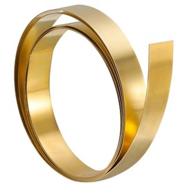 TA-VIGOR 1Pcs Brass Sheet Roll, 3000mm x 10mm x 0.1mm Metal Foil Plate Roll Brass Metal Thin Sheet Strip for Crafts, Electrical Repairs, DIY Projects, Grounding